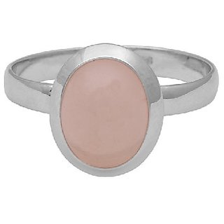 6 5 carat ring with natural rose quartz and lab certified silver by jaipur gemstone