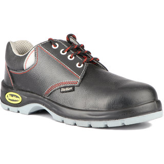 Best Men Blackburn Black Lace-up Leather Safety Shoes 2025 at ShopCircuit | ONDC