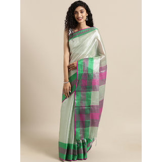 Meia Green Solid Tissue Saree - Sarees | Buy online on ZillyBuy