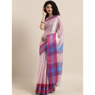 Meia Pink Solid Tissue Saree - Sarees | Buy online on ZillyBuy