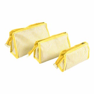 Rv Marketing 3-Set Travel Makeup Pouch Toiletry Cosmetic Shaving Kit Bag For Men and Women (Yellow) - Handbags | Buy online on ZillyBuy