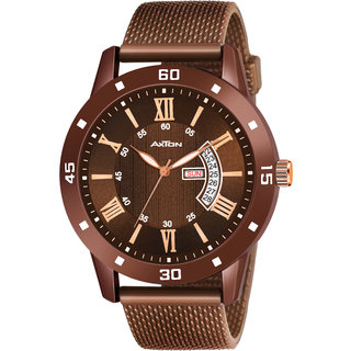 Axton AXT1102 Partywear/Formal/Casual Brown Dial Day And Date Boys Smart Analog Watch - For Men Axton AXT1102 Partywear/Formal/Casual Brown Dial Day And Date Boys Smart Analog Watch - For Men