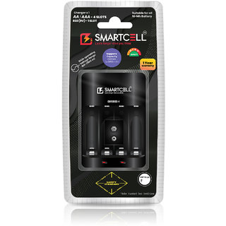Smartcell CHR6R03-4 NimH AA/AAA/R22 9V Rechargeable Battery Charger