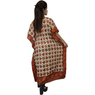 Ukal Combo Pack of 2 Women's Kaftan Dress Cover Up Nightwear Nighty Gown V-Neck Dress