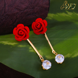 Vighnaharta Stylish Rose Gold Plated alloy Drop Earring for Women and Girls - Earrings | Buy online on ZillyBuy