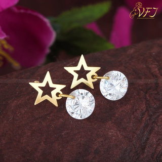 Vighnaharta Stylish Solitaire Drop Earring Gold Plated alloy Earring for women and girls - Earrings | Buy online on ZillyBuy