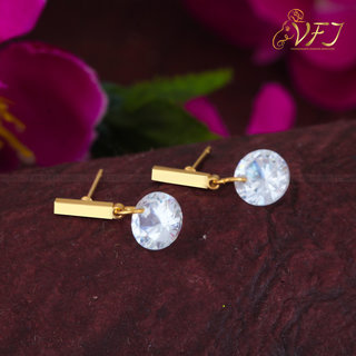 Vighnaharta Stylish Solitaire Drop Earring Gold Plated alloy Earring for women and girls - Earrings | Buy online on ZillyBuy