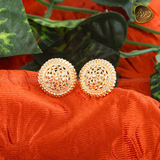 Vighnaharta Traditional wear south screw back 1gm Gold plated alloy Stud Earring for women and Girls - Earrings | Buy online on ZillyBuy