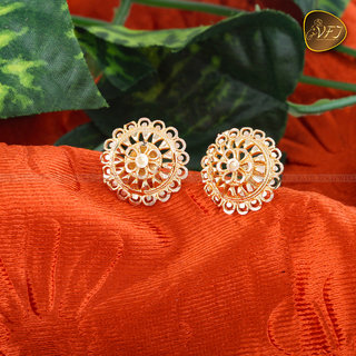 Vighnaharta Traditional wear south screw back 1gm Gold plated alloy Stud Earring for women and Girls - Earrings | Buy online on ZillyBuy