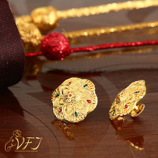 Vighnaharta Traditional wear south screw back 1gm Gold plated alloy Stud Earring for women and Girls - Earrings | Buy online on ZillyBuy