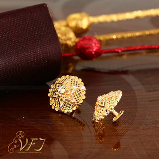 Vighnaharta Traditional wear south screw back 1gm Gold plated alloy Stud Earring for women and Girls - Earrings | Buy online on ZillyBuy