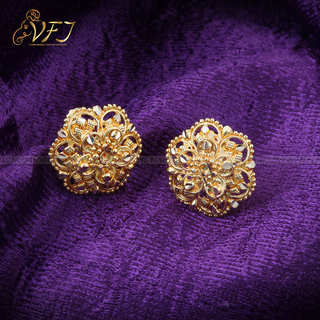 Vighnaharta Traditional wear south screw back 1gm Gold plated alloy Stud Earring for women and Girls - Earrings | Buy online on ZillyBuy