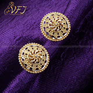 Vighnaharta Traditional wear south screw back 1gm Gold plated alloy Stud Earring for women and Girls - Earrings | Buy online on ZillyBuy