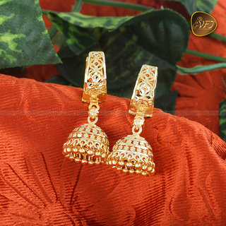 Vighnaharta Traditional wear south screw back 1gm Gold plated alloy jhumki Bali Earring for women and Girls - Earrings | Buy online on ZillyBuy