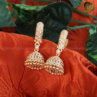 Vighnaharta Traditional wear south screw back 1gm Gold plated alloy jhumki Bali Earring for women and Girls - Earrings | Buy online on ZillyBuy