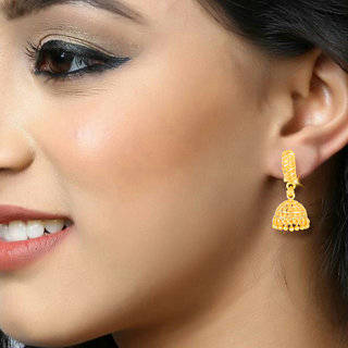 Vighnaharta Traditional wear south screw back 1gm Gold plated alloy jhumki Bali Earring for women and Girls - Earrings | Buy online on ZillyBuy