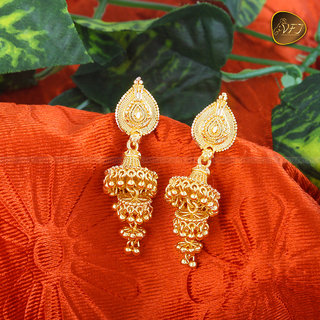Vighnaharta Traditional wear south screw back 1gm Gold plated alloy jhumki Earring for women and Girls - Earrings | Buy online on ZillyBuy