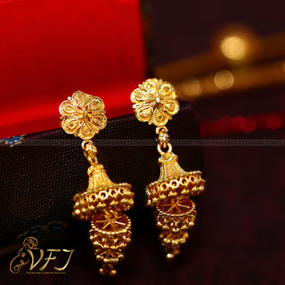 Vighnaharta Traditional wear south screw back 1gm Gold plated alloy jhumki Earring for women and Girls - Earrings | Buy online on ZillyBuy