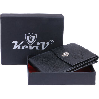 Keviv Mens Artificial Leather Wallet with button lock and multiple card slots - Handbags | Buy online on ZillyBuy