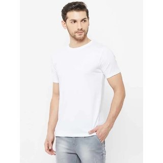 Men's Round Neck Plain Cotton (Multicolor) Regular Fit T-Shirt.