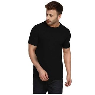 Men's Round Neck Plain Cotton (Multicolor) Regular Fit T-Shirt.