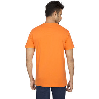 Best Men Red Line Orange Crew Neck T-Shirt 2025 at ShopCircuit | ONDC