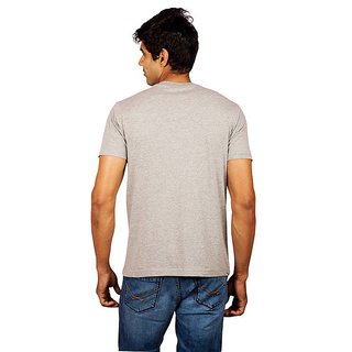 Latest Men Red Line Grey Melange Crew Necks 2025 at ShopCircuit | ONDC