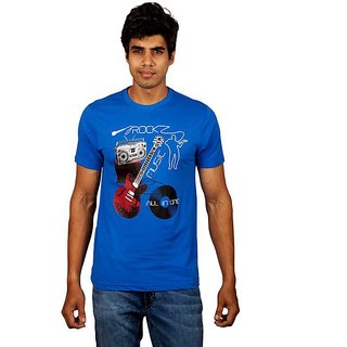 Latest Men Red Line Classy Blue Crew Necks T-Shirt 2025 at ShopCircuit | ONDC