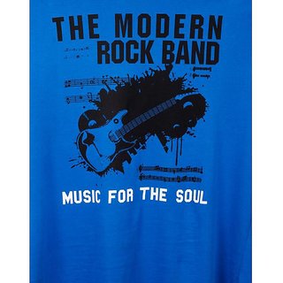 Modern Men Red Line Printed Blue Fit Crew Neck T-Shirt 2025 at ShopCircuit | ONDC