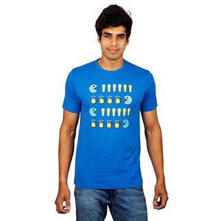 Premium Men Red Line Blue Slogan Printed Crew Necks 2025 at ShopCircuit | ONDC