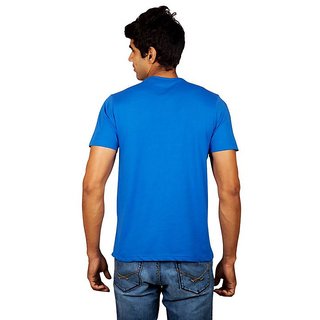 Premium Men Red Line Blue Slogan Printed Crew Necks 2025 at ShopCircuit | ONDC