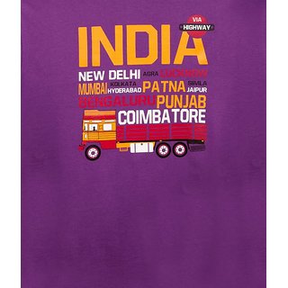 Trendy Men Red Line Imperial Purple Fit Crew Necks 2025 at ShopCircuit | ONDC