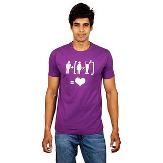 Affordable Men Red Line Imperial Purple Classy Printed Crew Necks 2025 at ShopCircuit | ONDC