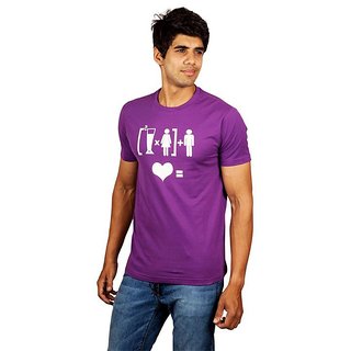 Affordable Men Red Line Imperial Purple Classy Printed Crew Necks 2025 at ShopCircuit | ONDC