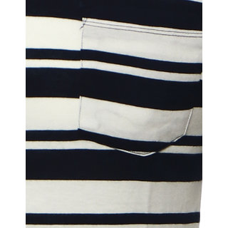 Modern Men Red Line Navy Stripes Crew Neck T-Shirts 2025 at ShopCircuit | ONDC