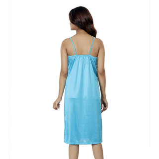 Nivcy Women Satin Nighty (Ocean Blue)