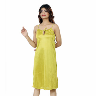 Elegant Women Nivcy Women Satin Nighty (Celery) 2025 at ShopCircuit | ONDC