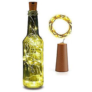 Sunrise 20 LED Pack of 2 Warm White Wine Bottle Cork Lights, Copper Wire String Lights,  Fairy Light (without BOTTLE) - Electricals | Buy online on ZillyBuy