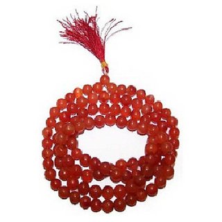 kundli gems natural red quartz stone mala 108 1 beads mala lab certified buy 2 get 1 