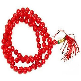 kundli gems red quartz gemstone beads mala for men and women buy 2 get 1 