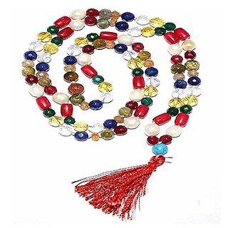 jaipur gemstone malticolor quartz gemstone beads mala for men and women buy 2 get 1 