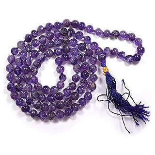 jaipur gemstone voilet quartz japa mala gemstone 108 1 beads mala for wealth prosperity mental piece