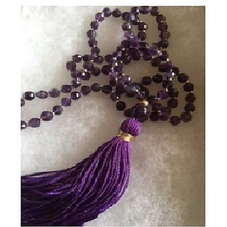 jaipur gemstone voilet quartz jaap mala for pooja and astrology certified 108 1 beads 