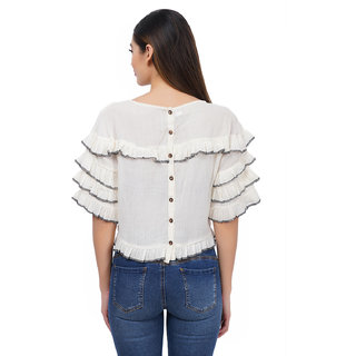 RAYON CRAP CROP TOP (WHITE)