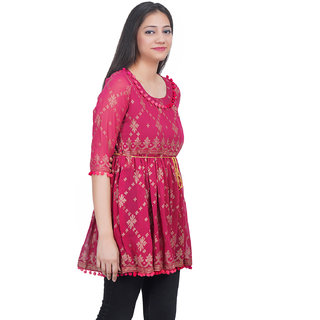 Goergette Printed Top (Red) (39)