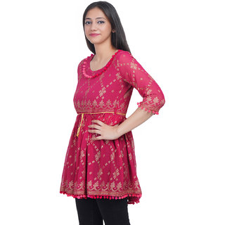 Goergette Printed Top (Red) (39)