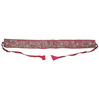 (YES TEN)Bead Work Belt  RED