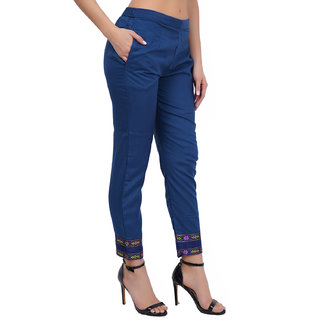 Rayon Trousers (Blue) Casual