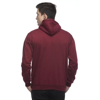 Sophisticated Kids Lambency Men Maroon Solid Long Sleeve Hooded Casual Sweatshirt 2025 at ShopCi