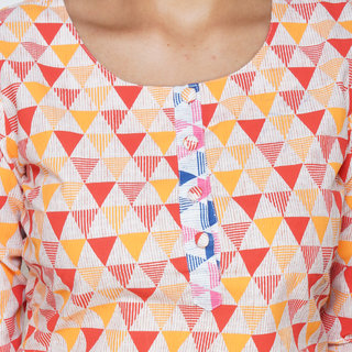 YES TEN Cotton check Kurti